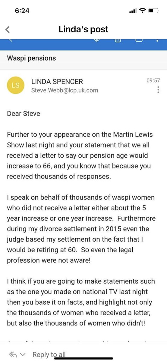 stevo5june's tweet photo. Letter from our member Coventry & Warwickshire Waspi to @stevewebb1 re #MartinLewisMoneyShow #waspicampaign #wpiypo #pp4J .@RishiSunak .@Keir_Starmer .@TaiwoOwatemi .@zarahsultana @waspicov https://t.co/vJuDx835sY