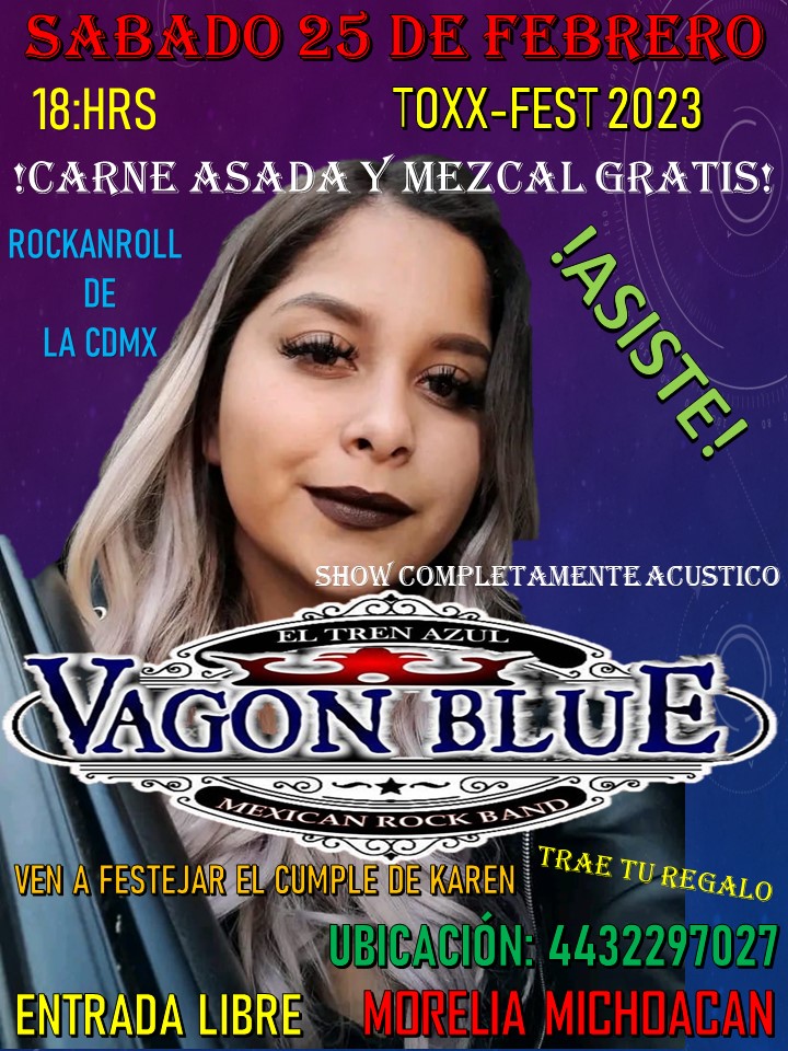 OficialVagon's tweet photo. SABADO 25 de FEBRERO.
MORELIA MICHOACÁN.
COMPLETAMENTE ACÚSTICO.
#VAGONBLUE https://t.co/Tun8VWgx1k