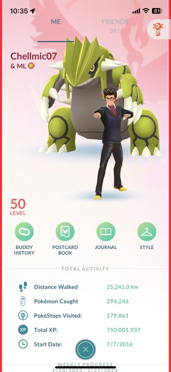 chellmic07's tweet photo. 750 million xp!! ๐ค๐ฏ 3/4 of the way there ๐โโ๏ธ๐จ
Shout out to #WorldWaFuCrew #NewWorldRaiders #RaidHub for all the raids ๐
#PokemonGORaids #PokemonGO #cleannumbers https://t.co/iPfNv7eyjo