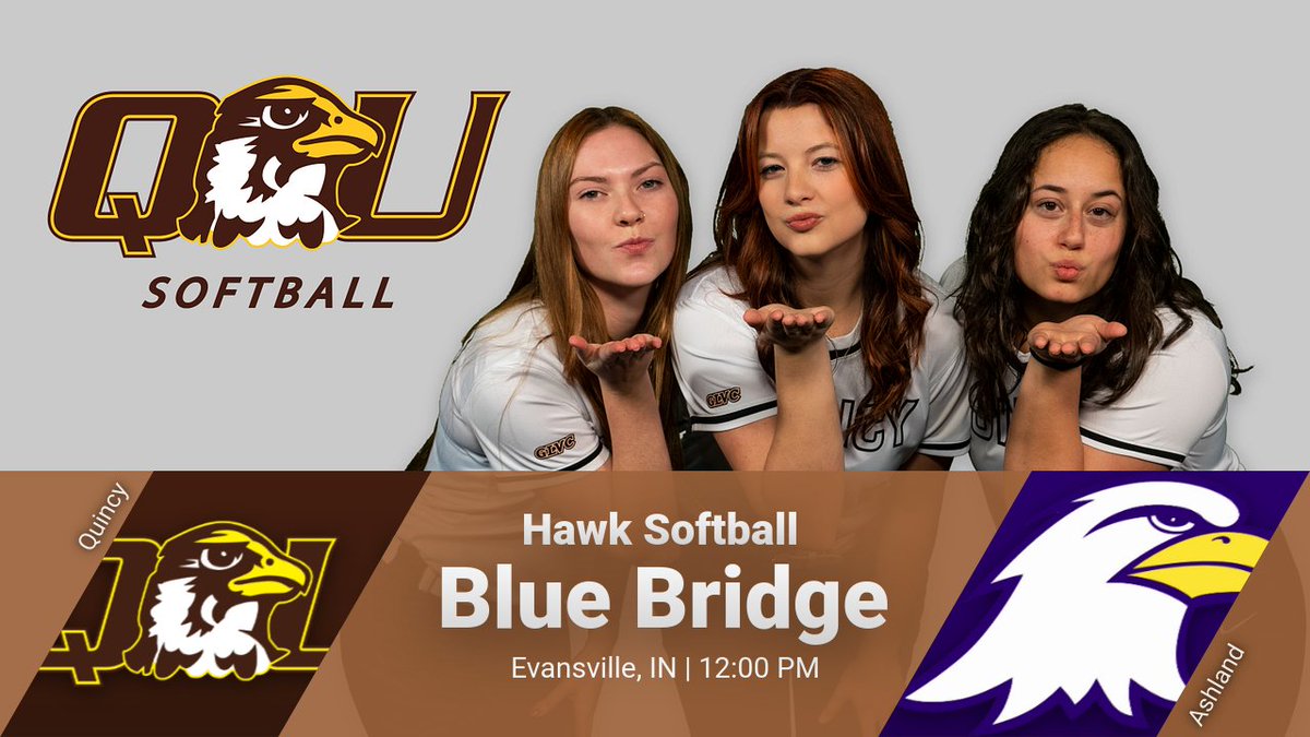 QUHawks's tweet photo. Blue Bridge Battle Day 1

@QUHawksSB vs Ashland/ Trevecca Nazarene
⏰ 12:00 PM/2:00 PM
🏟️ Evansville, IN
📈 https://t.co/Hzz93opbUE https://t.co/GuYs7ar80p