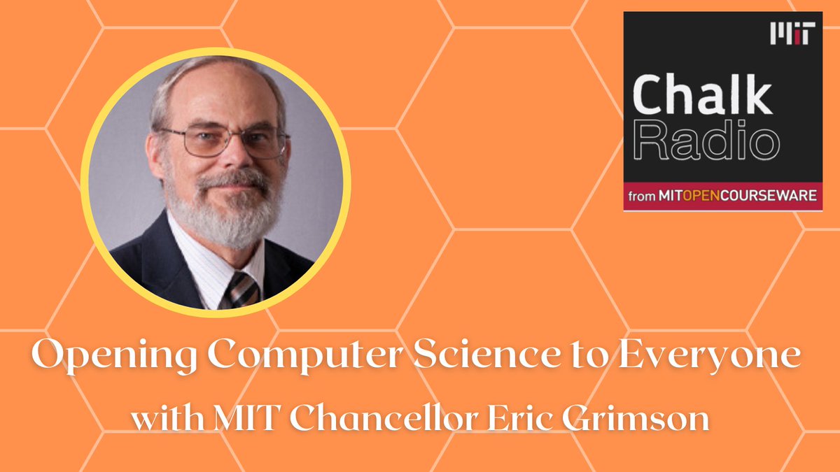 The new Chalk Radio podcast episode is ready for you! Chancellor Eric Grimson engages novices in learning computer science, opening the field to everyone and empowering learners to cultivate their curiosity. bit.ly/3KysEpV or link in our bio. 💻 📲