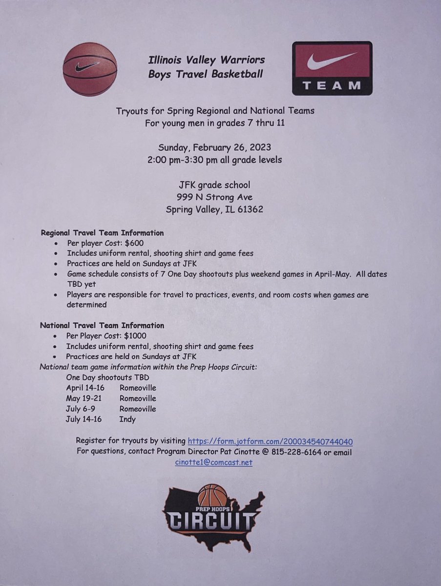 Tryouts This Sunday