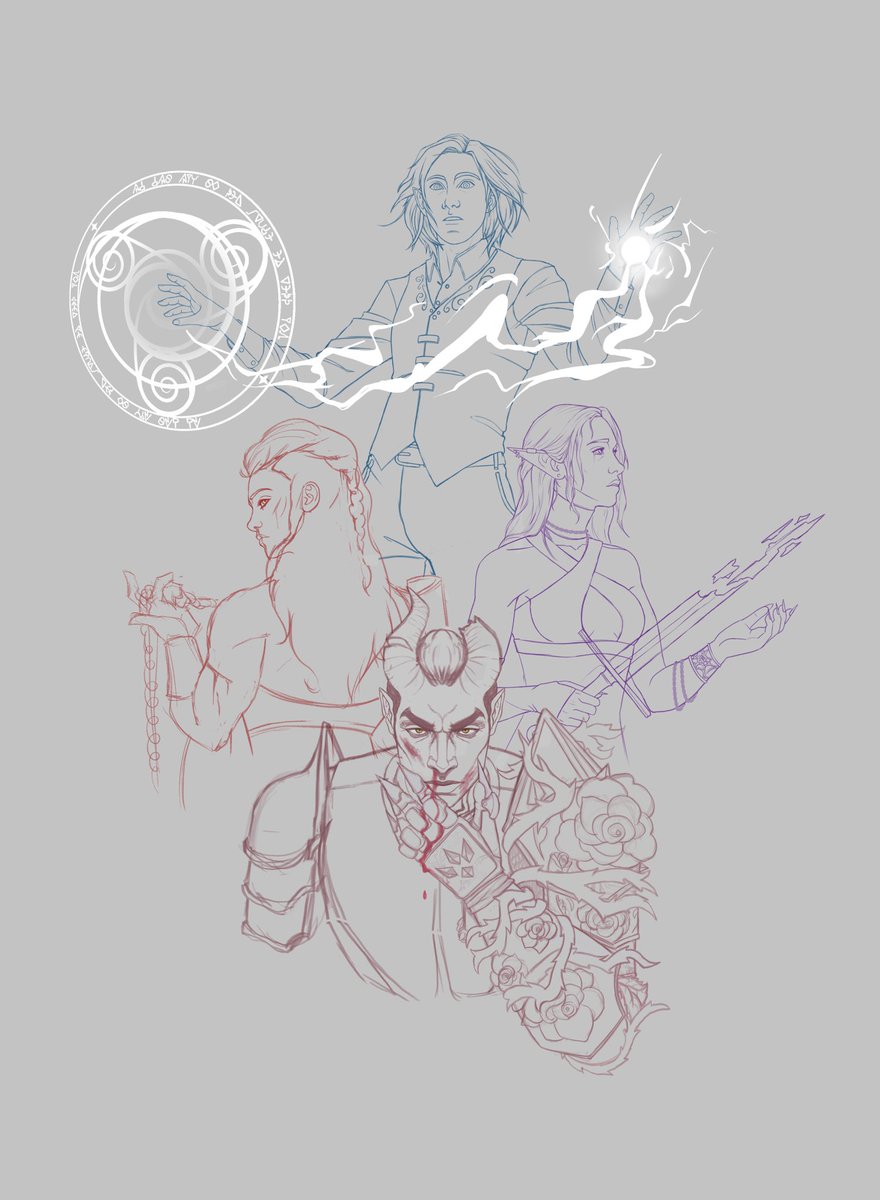 _Jacen_'s tweet photo. New WIP update! I’ve added the weeeeezard 🧙 🪄 #dnd #characterart https://t.co/E2ZIBPmyxo