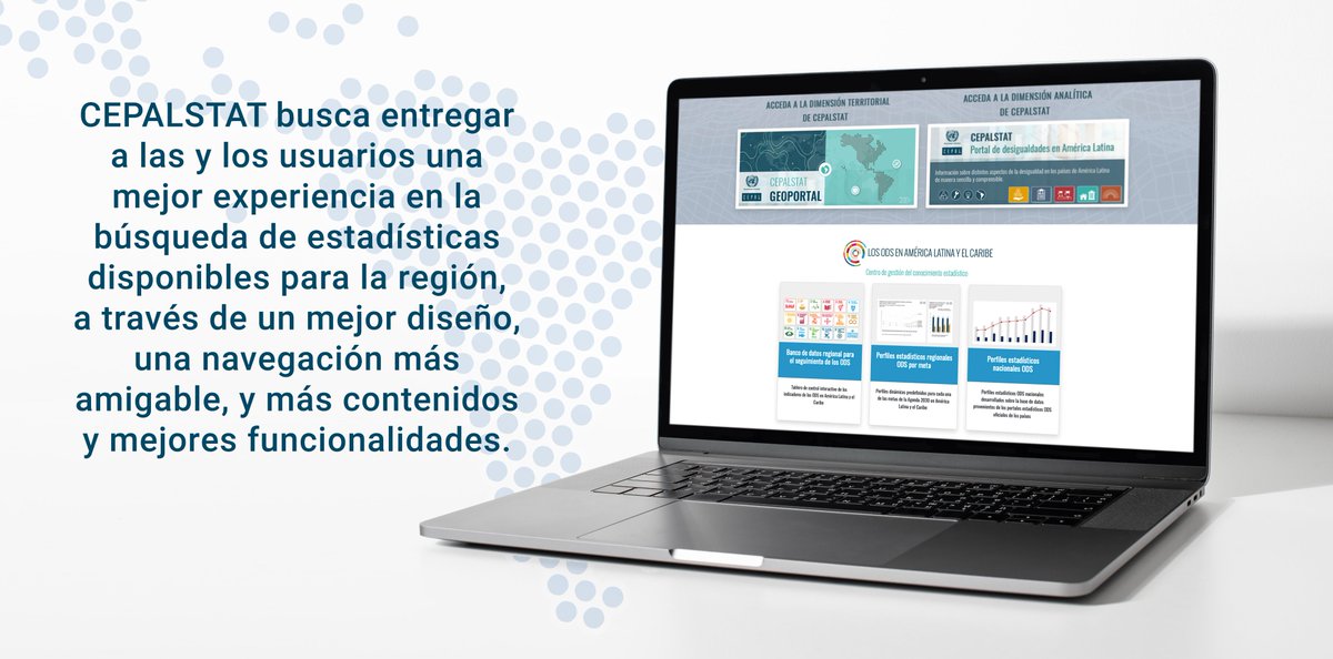 cepal_onu's tweet photo. La plataforma #CEPALSTAT busca entregar a las y los usuarios una mejor experiencia en la búsqueda de estadísticas disponibles para #ALC, a través de un mejor diseño, una navegación más amigable, más contenidos y mejores funcionalidades. 
¡Conócela! ➡️ https://t.co/6kcirNMt7h https://t.co/lv3bKZJNSi