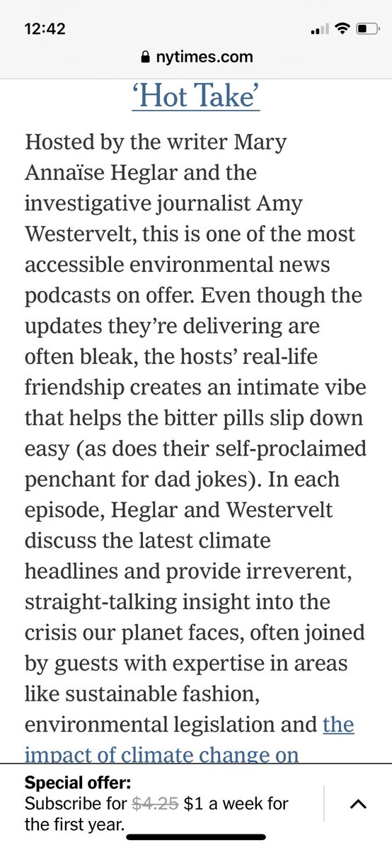 Kind bittersweet seeing such sweet words about @RealHotTake now that the show has ended but glad to know this is how the work @amywestervelt and I did will be remembered. nytimes.com/2023/02/23/art…