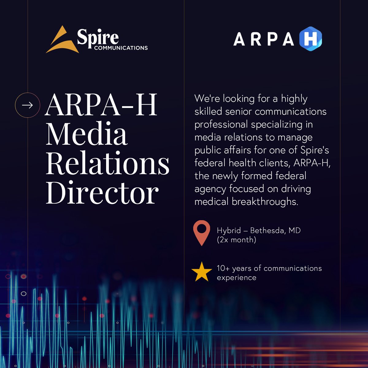 SpireComm's tweet image. Join our team of changemakers supporting innovative programs in government, tech, healthcare, and science. Swipe to see some of our current open positions:

➡️ ARPA-H Media Relations
➡️ DARPA Mid-Level PR Writer
➡️ Drupal Web Developer

Learn more at spirecomm.com/careers