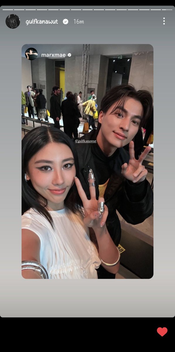 sweaterpaws_97's tweet photo. Gulf Kanawut ๐น๐ญ with Mae Tan ๐ธ๐ฌ at Onitsuka Tiger AW23 in Milan ๐ฎ๐น๐ฏ
MILAN FASHION WEEK KANAWUT
#OnitsukaTigerxGULF
@gulfkanawut
#Gulfkanawut
#MaeTan https://t.co/qcZ1KLg1Lh