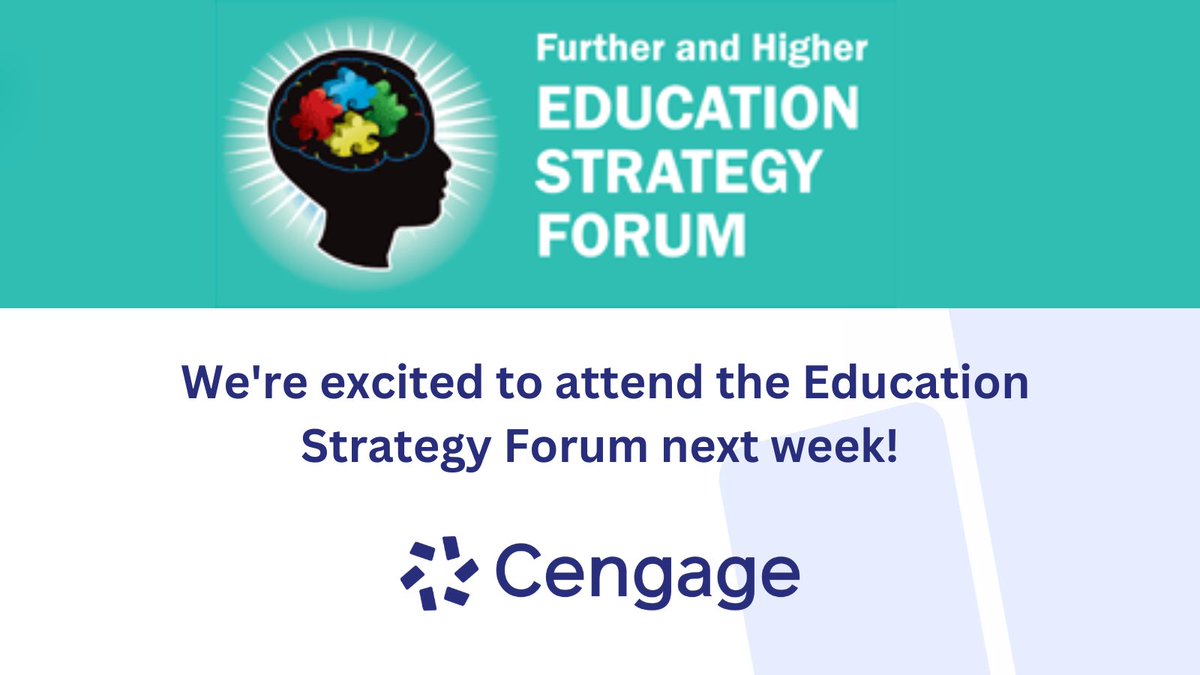 CengageEMEA's tweet photo. We are excited to attend the @EduStratForum next week!

@CengageJRedgate and @mkeown are looking forward to the conversations about Further and Higher Education, and meeting leaders in the industry.

Let us know if you'll be attending too.

#EducationSF #HigherEducation #EdChat https://t.co/eRQSewmnsW
