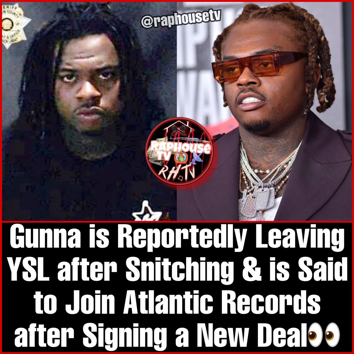 raphousetv2's tweet photo. Gunna is Reportedly Leaving YSL after Snitching &amp; is Said to Join Atlantic Records after Signing a New Deal👀🐀✍🏼 https://t.co/jmxsaY16J3