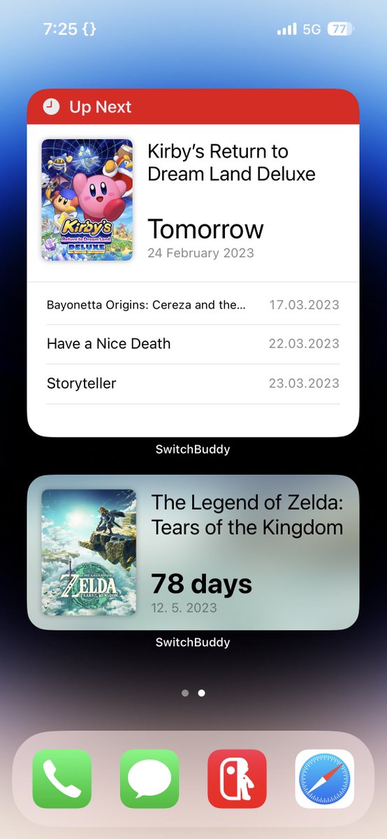 switchbuddy_app's tweet photo. @NintendoEurope Looking nice in the new "Up Next" widget 😍 https://t.co/RJeDEUpH0k