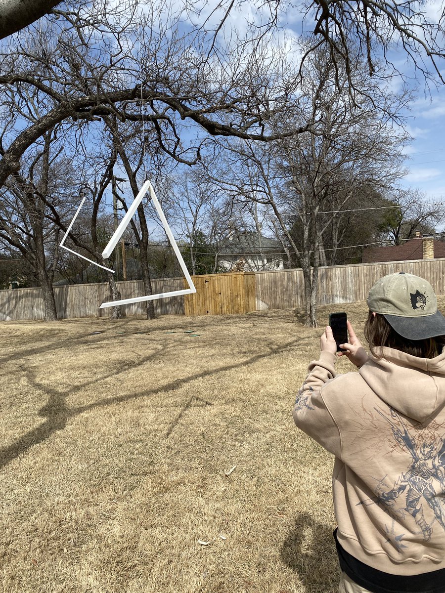 nathan_l1ttle's tweet photo. “Penrose Installation”
02.23.23

A series of outdoor steel mobiles. Originating from the Penrose triangle for these sculptures are inspired by  2D optical drawings brought into space. Materials look to the link between traditional minimal art and gentrified minimalism https://t.co/0VQphMxuqC