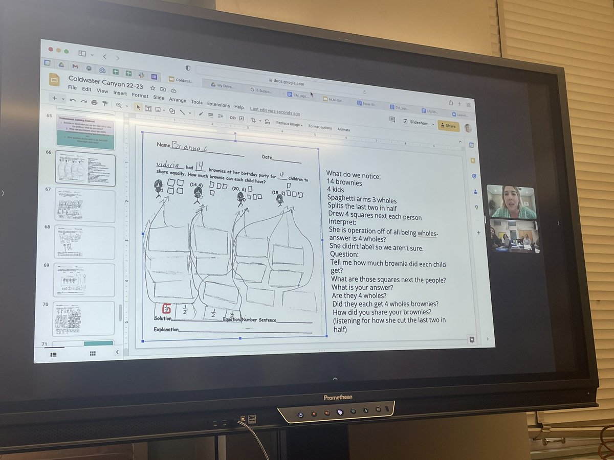 principalcwc's tweet image. Today 3rd grade teachers planned the share out of a partitive division problem using fractions. #cgilove @LASchoolsNorth @meganlfranke @MsDamonte @UCLAMathProject @Kelly4LASchools @LASchools @FrancesBaez10