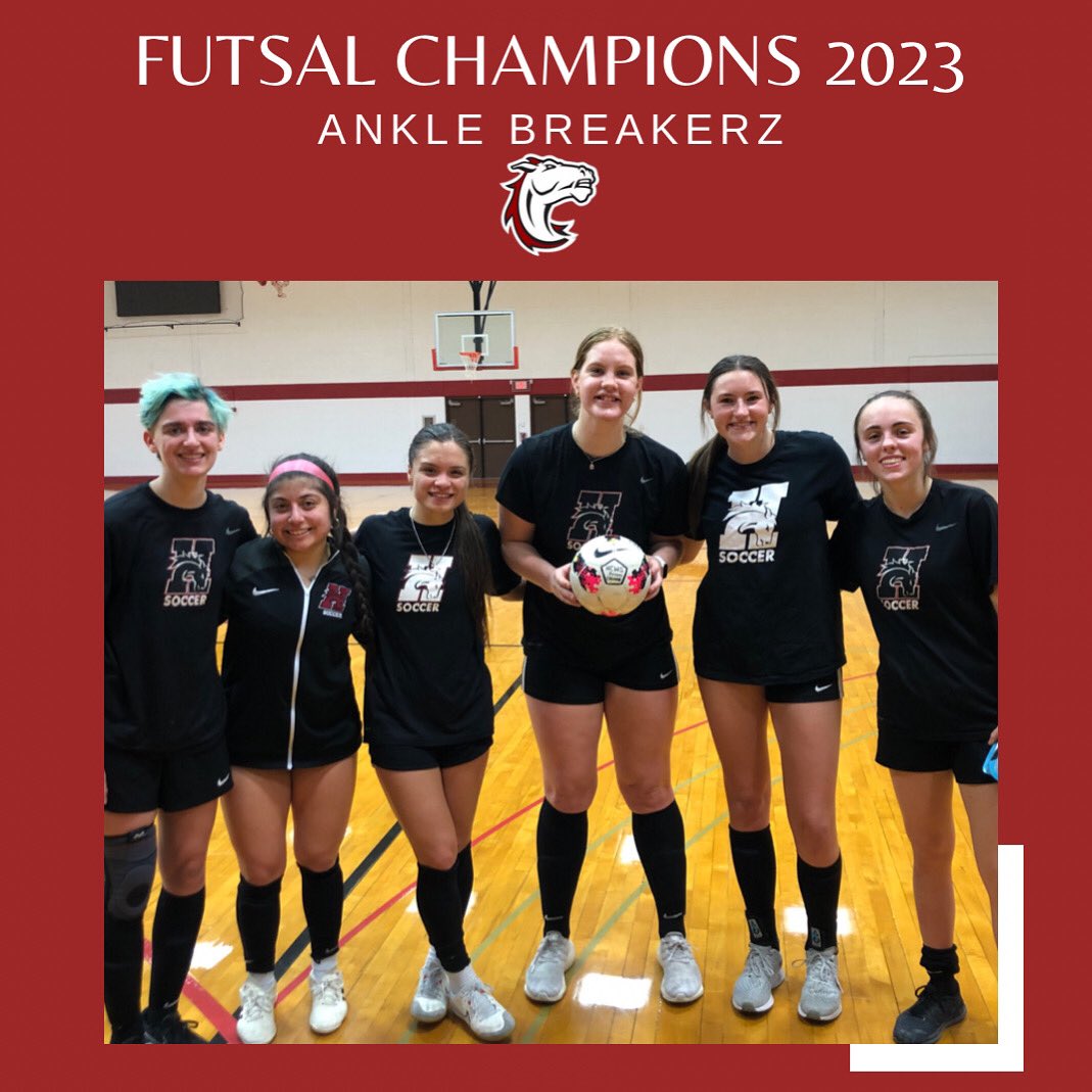 Congratulations to Ankle Breakerz on their 2023 Futsal Championship. 🏆
Ankle Breakerz win 4-3 against Team Mid. Golden goal winner. 

Omi wins golden boot
Kota wins Playmaker of tournament 
Miley becomes first HCWS Futsal Hall of Fame winning her 3rd championship.