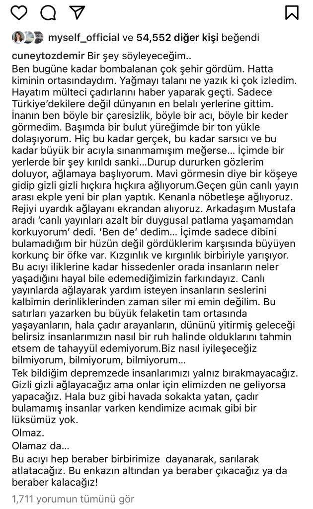 Bir şey söyleyeceğim…