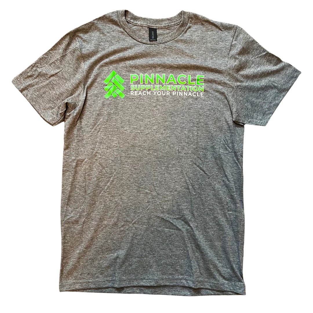 pinnaclesupp's tweet photo. Need A New Gym Shirt? 💪

We have a NEW color option for our Pinnacle T-Shirts!

They are now available in a Grey Graphite Heather ☑️

The cotton/polyester blend makes them super soft and comfortable t-shirts that are great to workout in or wear casually!

https://t.co/p6FK2iztQL https://t.co/BOD9lgdWmd