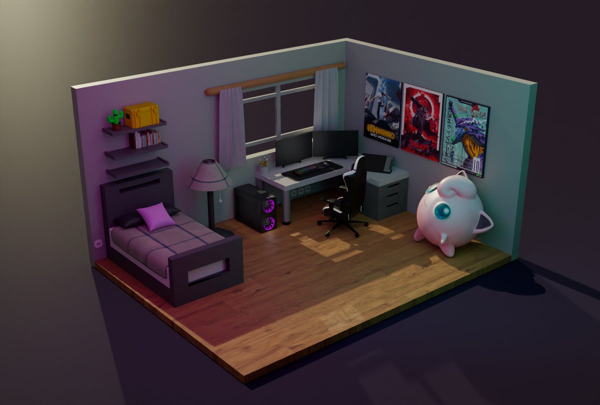3D room
3d model of a gaming room.
Support isappreciated❤️
