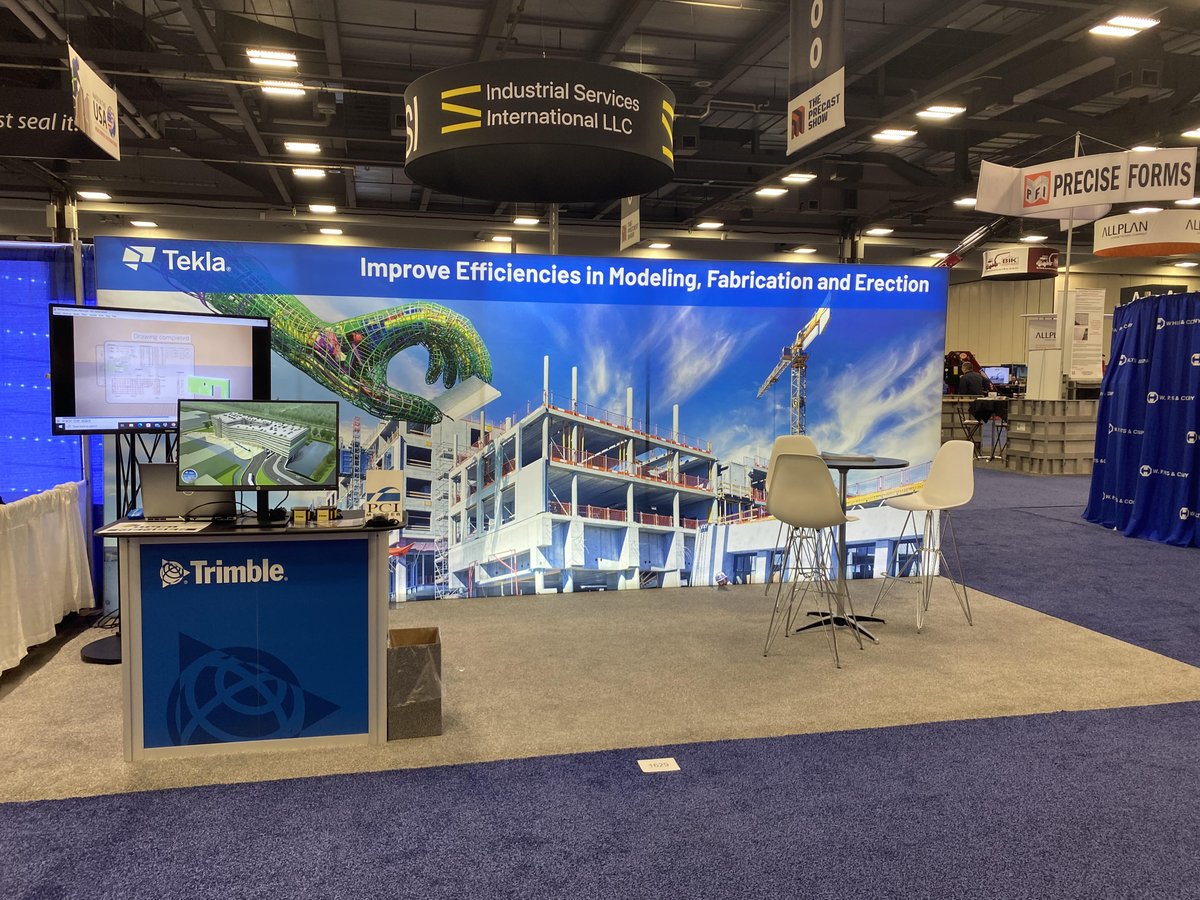 Tekla's tweet photo. Visiting the #PrecastShow? Tekla's team of concrete industry experts are at booth #1629 this year. If you're interested in learning how the latest innovations in Tekla software can help you update your current workflow, make sure to stop by! https://t.co/NnmZqp0YdO