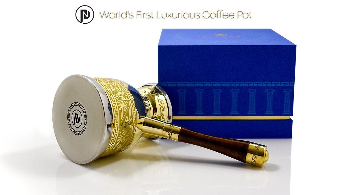 This Special Edition authentic NIKPAR Luxury Greek Coffee Pot Macedonian  Collection is the undisputed choice for Five Star kitchens worldwide., image size:1200x675