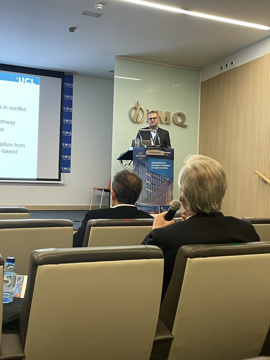 Very provocative presentation of imaging in prostate cancer and what would be the next pathway for diagnosis by <a href="/EmbertonMark/">Mark Emberton</a> during the controversias en el diagnóstico y tratamiento del cáncer de próstata <a href="/UrologiaB/">Urologia Clinica Bilbao</a>