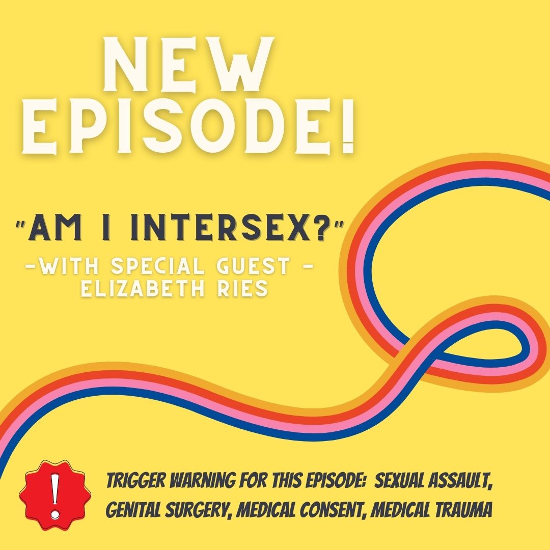 AReallyWeirdPod's tweet photo. Our all new episode-"Am I Intersex?" w/very special guest @lzreis is available now!

 *trigger warning for this episode* sexual assault, genital surgery, medical consent, and medical trauma

#intersex #intersexawarness #littlebitloud #lgbtqia #queerpodcast #sexhist #genderhist https://t.co/Gj7Tt35qoN