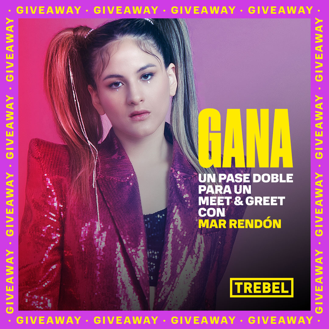 ¡GANA un pase doble para un Meet &amp; Greet con Mar Rendón! 
Reglas:
1. Sigue a <a href="/trebelmx/">TREBEL México</a>
2. Sube un screenshot de tu canción favorita de Mar Rendón reproduciéndose en TREBEL, etiqueta a <a href="/MarRendonMusica/">Mar Rendón 🩷</a> <a href="/trebelmx/">TREBEL México</a> y <a href="/sonymusicmexico/">Sony Music México</a> seguido de #MarRendonEnTREBEL