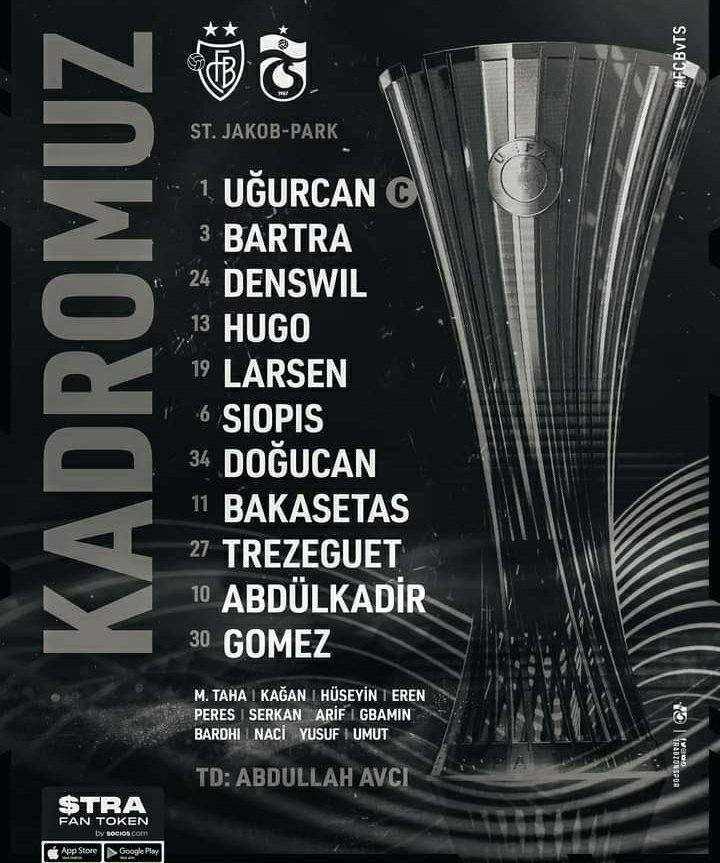 ofluoflu61's tweet photo. 📃 Basel maçı ilk 11’imiz. #FCBvTS #HepBirlikte 🇹🇷🇹🇷🇹🇷
#TSSSNG💙❤ https://t.co/OtH3ivxZcW