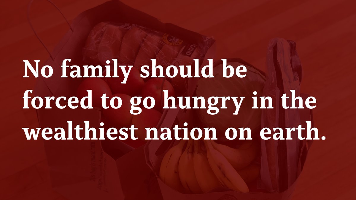 In the wealthiest nation on earth, no family should have to go hungry. That shouldn't be controversial. #DefendSNAP