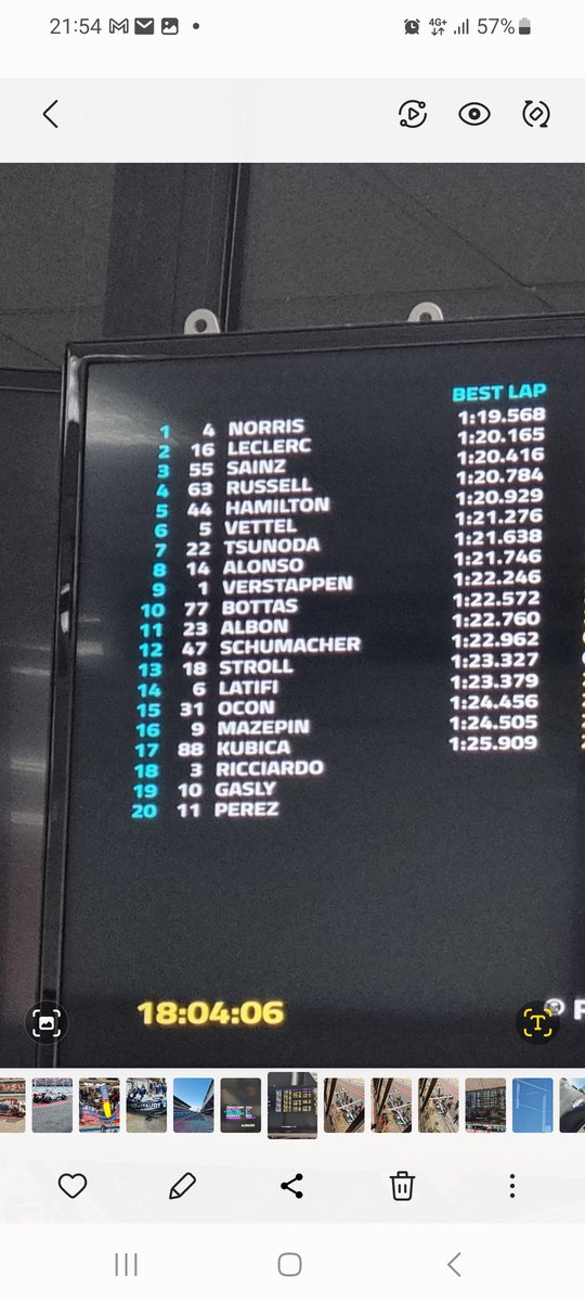AlbertFabrega's tweet photo. Para los que me preguntáis que pienso de los tiempos de hoy, os dejo los cronos del final del primer día de test de 2022 en Barcelona 🤷‍♂️

For the ones asking my feelings about today's laptimes, here you are 2022 day 1 test in Barcelona. 🤷‍♂️
#F1Testing https://t.co/lKKKSE0jLo