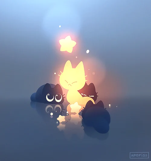 Mini fire kittens from this month!Mobile wallpaper size is still available, link below (=`ω'=) 