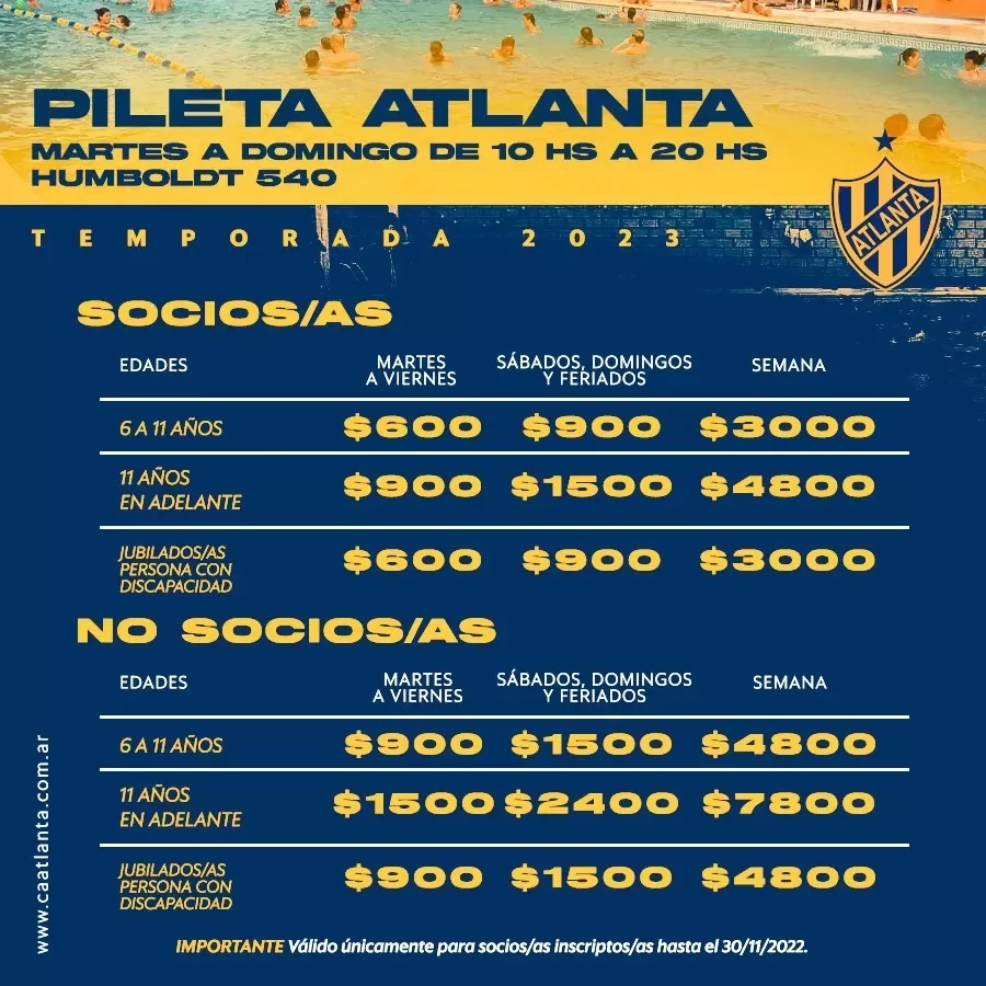 Club Atlético Atlanta on Twitter "☀️🏊‍♀️ ¡Disfrutá el verano en la