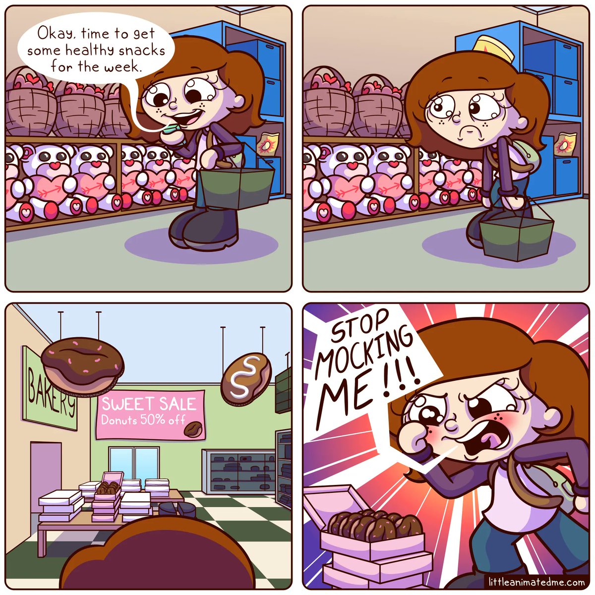 LittleMeComix's tweet photo. Donuts are mean🍩😭 Check out my new blog for more info on this comic redesign 🌟😁https://t.co/auUeLYuDpu
#BlogArt #comics #comicstrip #DonutLovers #healthyliving #humor #littleanimatedme #originalcomic #Resolutions2023 #webcomicsofinstagram https://t.co/mcOt48Abpr
