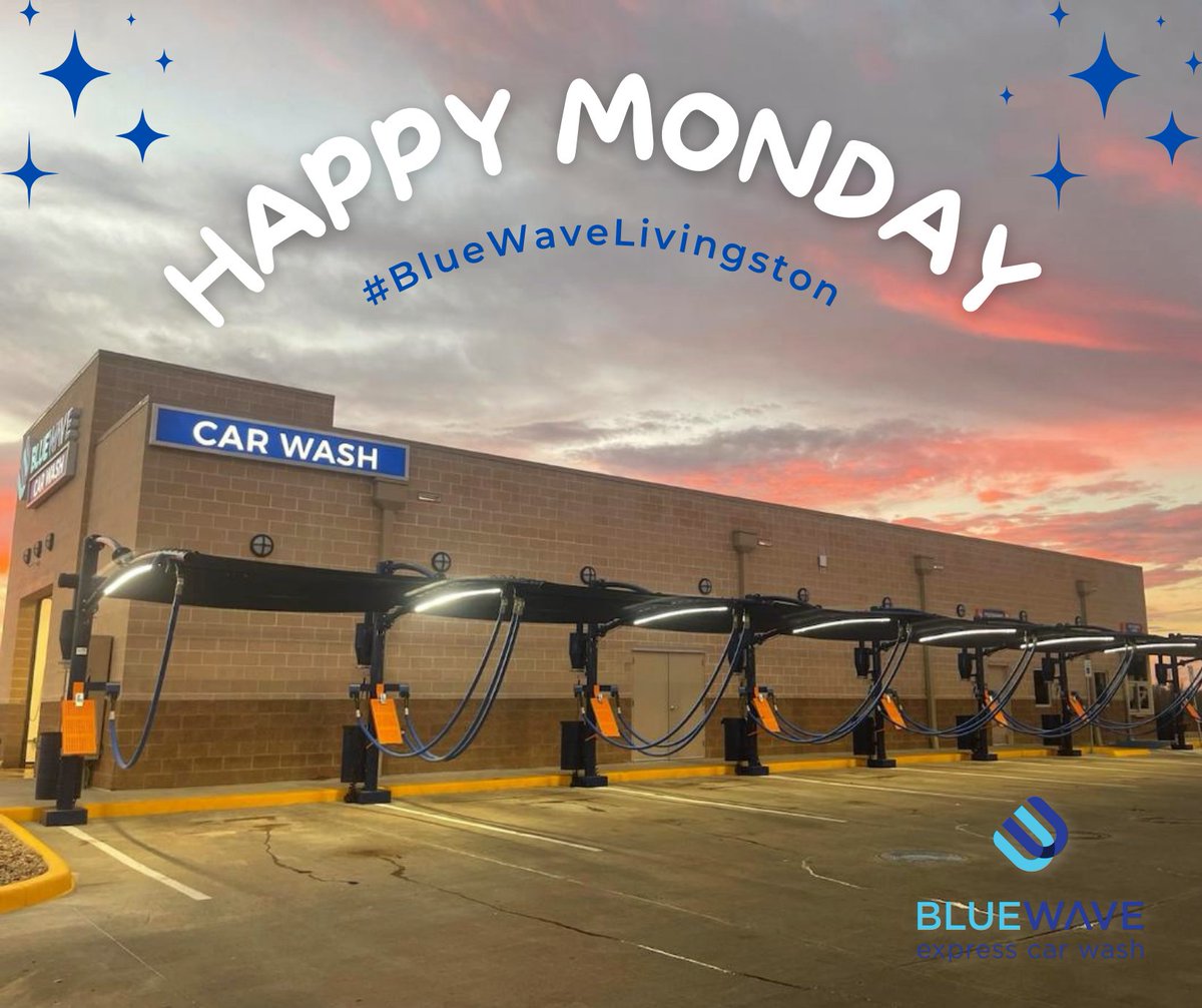 bluewaveexpress's tweet photo. Happy Monday morning from Livingston! ☀️

#bluewaveexpress #mondayvibes #carwash🚙💦 #livingston #texas #unlimitedwashes #expresswash https://t.co/U1ZJnK42Cr