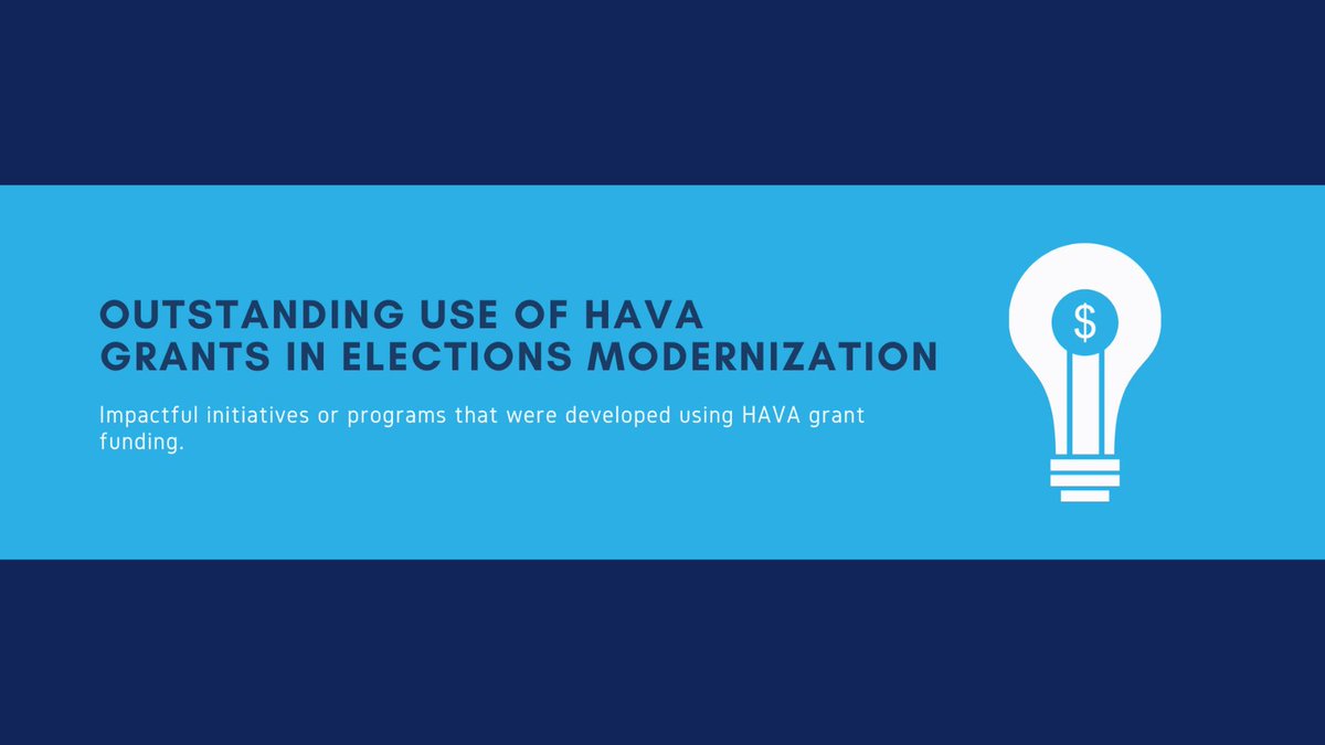 Has your election office used HAVA grants to modernize elections in your community? If so, nominate the office for the #2022Clearies category “Outstanding Use of HAVA Grants in Election Modernization.” Submissions are due Feb. 28 eac.gov/clearies