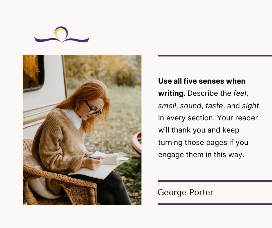 SpeakUpRocks's tweet photo. Are you engaging all of your reader's senses?
#speakuprocks #writinginspiration #writingcommunity #christiancommunicator #christianwritersconference #authorspeaker #bookmarketing https://t.co/gh3dAq1g5T
