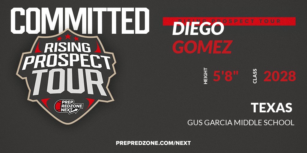 Prep Redzone 𝙉𝙀𝙓𝙏 🏈 (@prepredzonenext) on Twitter photo Welcome Class of 2028 Diego Gomez (<a href="/Diego_T_90/">Diego Gomez</a>) of Gus Garcia Middle School to the @PrepRedzoneNEXT Prospect Tour on 4-2 @ Kinkaid School.
🔥🏈 #RisingProspectTourTX 🏈🔥
Register NOW! 👇 prepredzone.com/next/events/ Welcome Class of 2028 Diego Gomez (<a href="/Diego_T_90/">Diego Gomez</a>) of Gus Garcia Middle School to the @PrepRedzoneNEXT Prospect Tour on 4-2 @ Kinkaid School.
🔥🏈 #RisingProspectTourTX 🏈🔥
Register NOW! 👇 prepredzone.com/next/events/