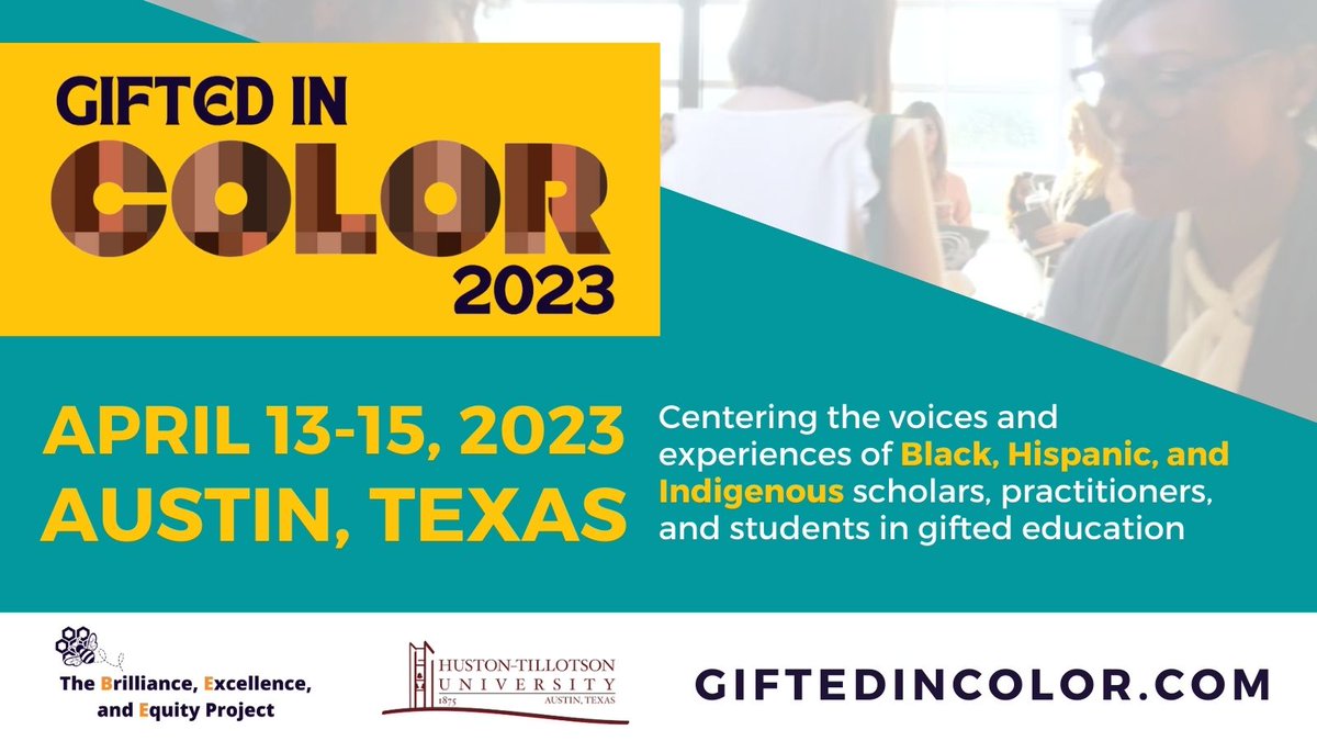 HBC430Creative's tweet photo. @BlackEdRocks have you heard about the Gifted in Color conference this April in ATX? Hosted by @beeprojectus. https://t.co/VVgyLo4aIU #GTchat #edchat https://t.co/SX4z2oYzwv