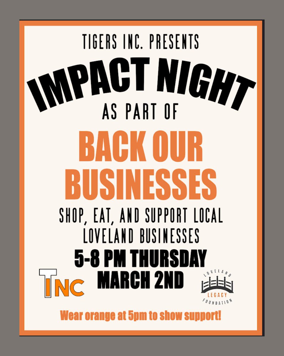 Tigers Inc. is incredibly excited to announce Impact Night as a part of Back Our Businesses 2023! This event will take place on Thursday, March 2nd, from 5-8 pm.