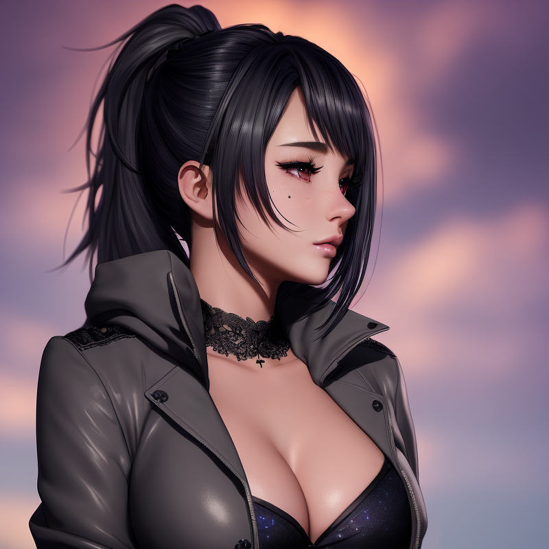 reina_willa's tweet photo. Chill evening pic #aiartcommunity #stablediffusion #waifudiffusion #anythingv3 #blackhairbeauty #openjacket #chokernecklace #beautmark #longbangs https://t.co/M63jtw9qdi