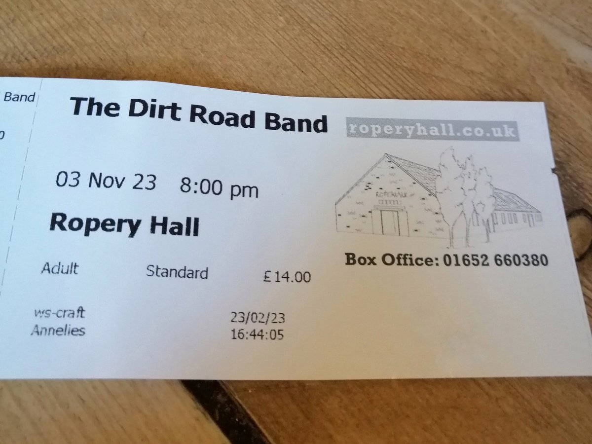 Pops62 ๐๐๐ (@viceversa62) on Twitter photo Got my ticket for <a href="/BluesDirt/">DIRT ROAD BAND</a> November gig <a href="/RoperyHall/">Ropery Hall</a> Barton upon Humber.... Looking forward to some spiffin live music <a href="/horacepanterart/">Horace Panter</a> Got my ticket for <a href="/BluesDirt/">DIRT ROAD BAND</a> November gig <a href="/RoperyHall/">Ropery Hall</a> Barton upon Humber.... Looking forward to some spiffin live music <a href="/horacepanterart/">Horace Panter</a>