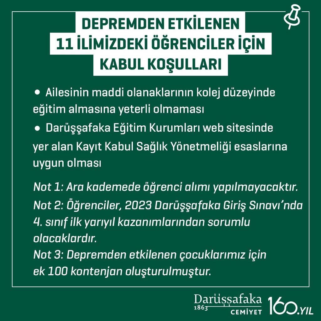 #darüşşafaka #deprem