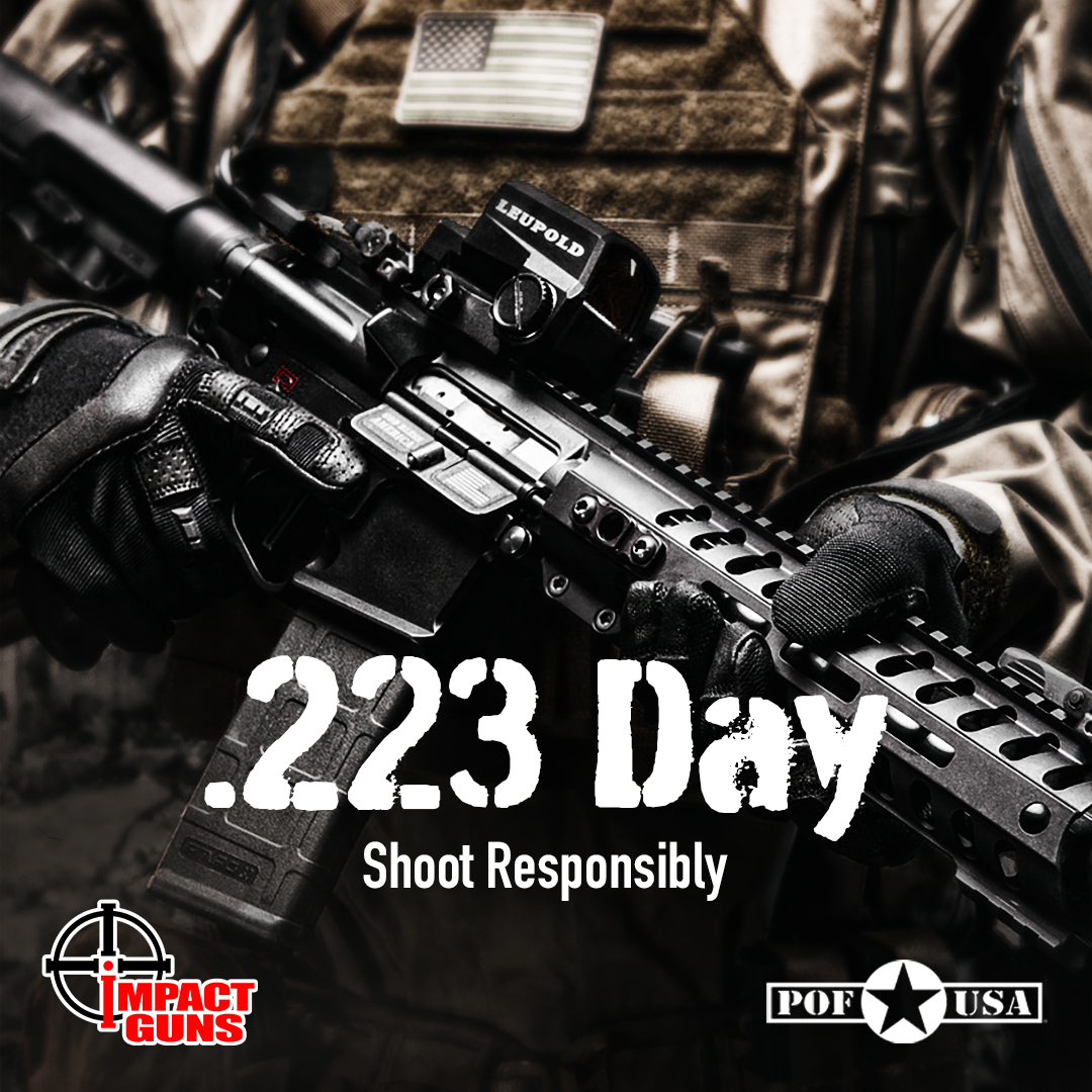 Impact Guns (@impactguns) on Twitter photo Happy .223 Day! Shoot responsibly and know what's behind your target. Props to Frank's legacy and the <a href="/PatriotOrdnance/">Patriot Ordnance Factory (POF-USA)</a> crew for pushing the envelope on the AR15 platform. Happy .223 Day! Shoot responsibly and know what's behind your target. Props to Frank's legacy and the <a href="/PatriotOrdnance/">Patriot Ordnance Factory (POF-USA)</a> crew for pushing the envelope on the AR15 platform.