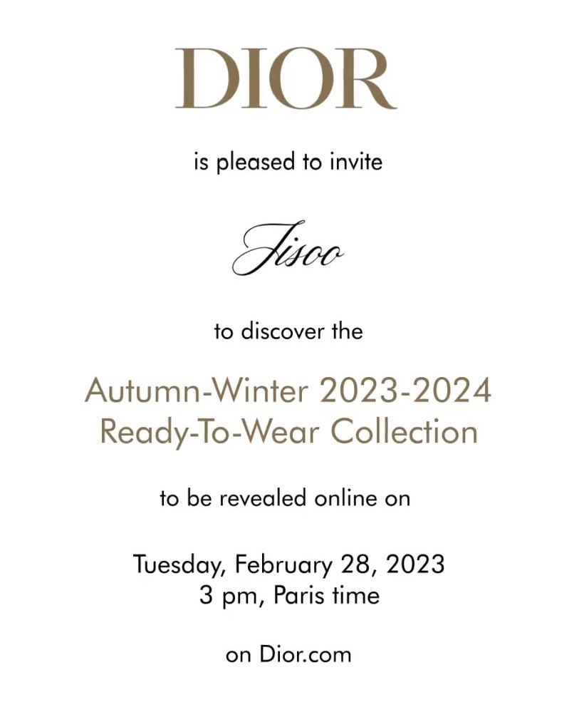 Mav On Twitter RT BLACKPINKGLOBAL JISOO Will Be Attending Dior s mav-on-twitter-rt-blackpinkglobal-jisoo-will-be-attending-dior-s