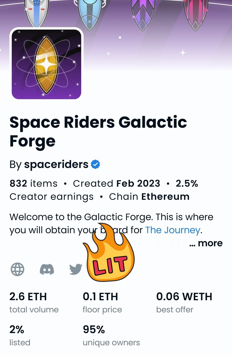 FunFactsNFT's tweet photo. Man the @SpaceRiders_NFT community delivers big time 💪💪

That FB is 🔥

#RideWithUs #RideToghether #GalacticForge #SpaceRiders https://t.co/1VBYwa5kJv