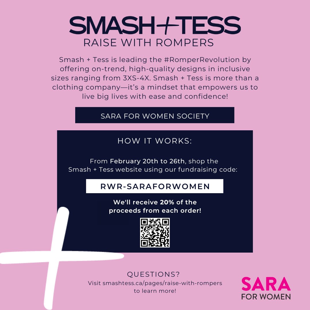 Happy Thursday! 🙌 

Don’t forget to check out the Smash + Tess site and participate in the fundraiser this week.

Use code ‘RWR-SARAFORWOMEN’ at checkout and we will receive 20% of the proceeds from each order. 💗

Thank you so much for supporting us!