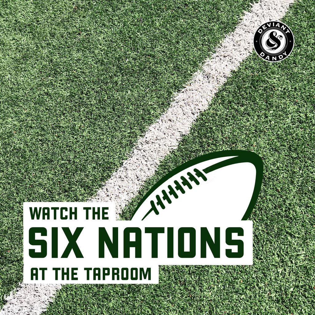 Now the taproom is open again on Saturdays, and the Six Nations is on we decided to screen both Italy Vs Ireland and Wales Vs England from our warehouse. This Saturday: 

Italy Vs Ireland // kick-off - 2:15pm
Wales Vs England // kick-off - 4:45pm
