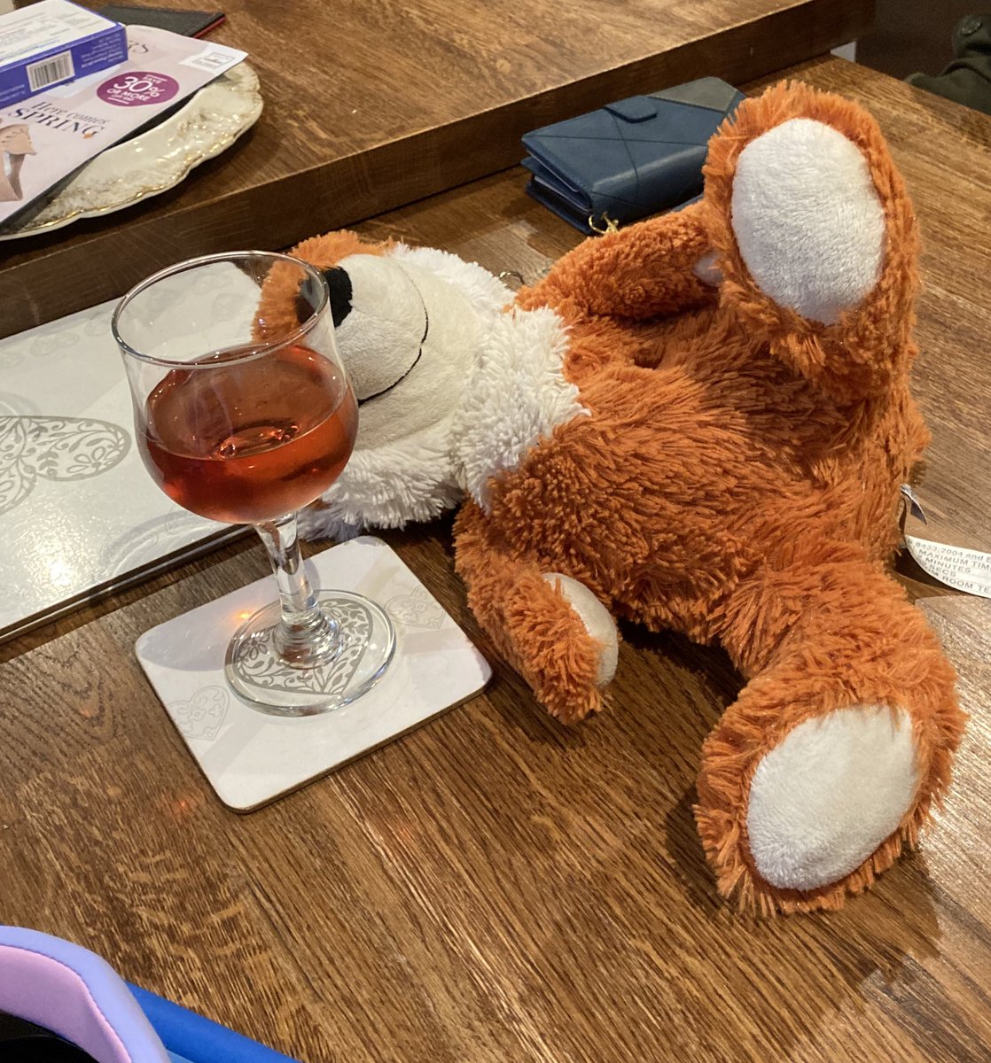 NuttyAndMatisse's tweet photo. Seems friend fox is a lightweight 🙄 didn’t even make it as far as cayk time 🤣 more for us ! https://t.co/uiaWetQ7HQ