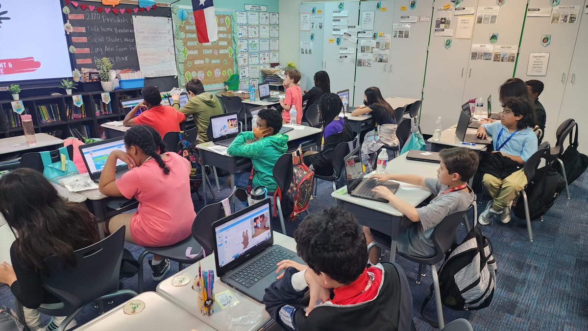 Look at these future digital code writers using <a href="/scratch/">Scratch Team</a> on Digital Learning Day! <a href="/LCISD_Digital/">LCISD Digital Learning Department</a> #DLDay23 #WilliamsElementaryLCISD #WranglerPride #LamarCISD