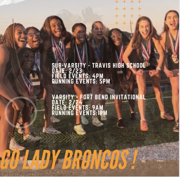 The Lady Broncos are all geared up and ready to compete!!!! 🧡💙🧡💙