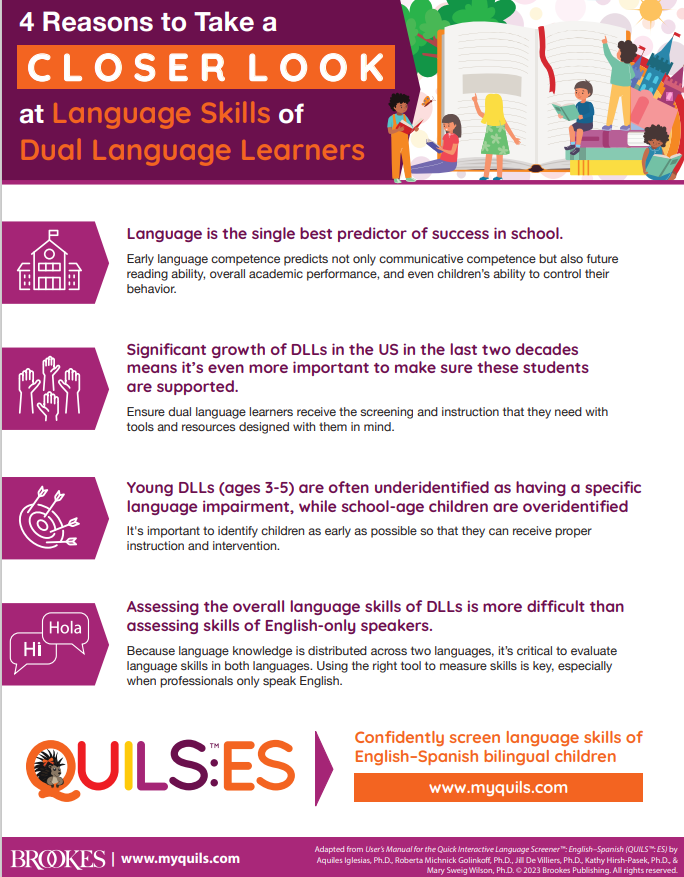 BrookesASQ's tweet image. Happy Dual Language Learner Celebration Week! Here are four reasons why prioritizing the language skills of young #duallanguagelearners is so important. #DLLCelebrationWeek #DLLs #ELLs
