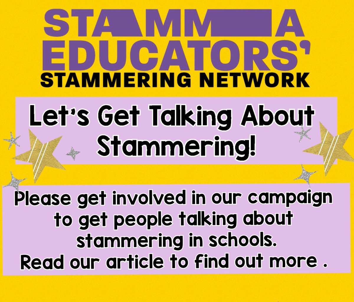 stammaeducators's tweet photo. Want to hold a talk in your local school? STAMMA Educators' campaign has officially launched. 🎉 To get involved read our article by clicking on the link below: https://t.co/ffIsLnfHfW https://t.co/wRshSn1sHd